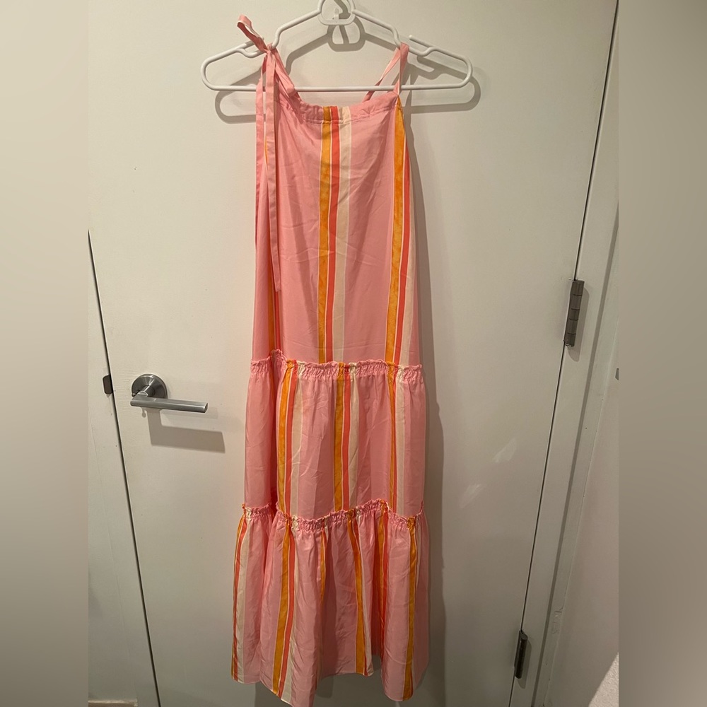 Club Monaco Striped Midi Dress
